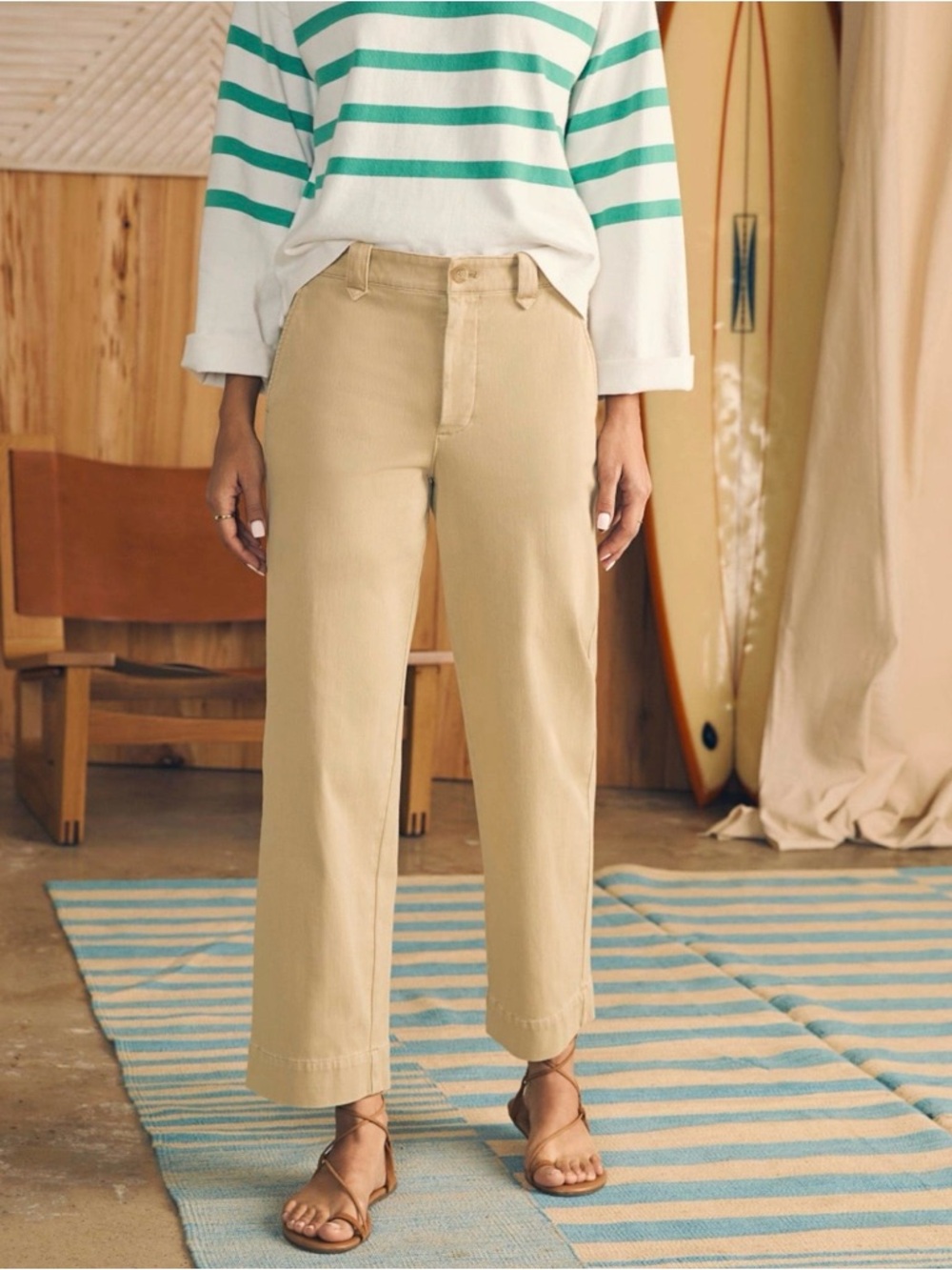 Faherty Coastline Stretch Chino in Khaki